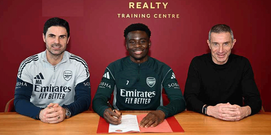 সাকার সঙ্গে দীর্ঘমেয়াদী চুক্তি আর্সেনালের 