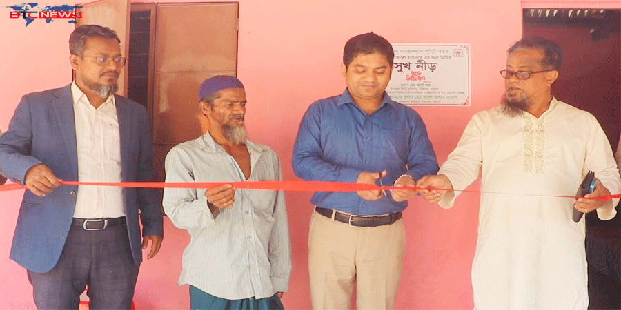 উজিরপুরে নির্বাহী কর্মকর্তার প্রচেষ্টায় প্রতিবন্ধী আবুল হাসনাতকে দেওয়া নতুন ঘর উদ্বোধন