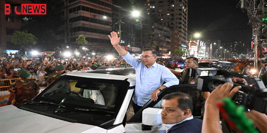 প্রধানমন্ত্রী হওয়ার পর প্রথমবার নয়া পল্টনের কার্যালয়ে তারেক রহমান