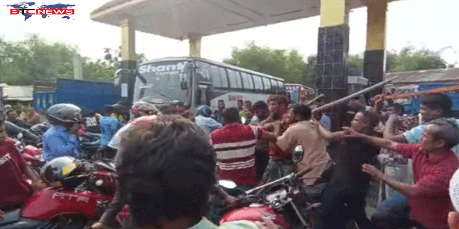 আদিতমারীতে ফিলিং স্টেশনে তেল নিতে দু’পক্ষের সংঘর্ষ, আহত-৩