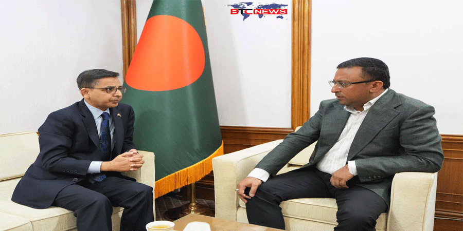 পররাষ্ট্র উপদেষ্টার সঙ্গে ভারতের হাইকমিশনার প্রণয় ভার্মার সাক্ষাৎ