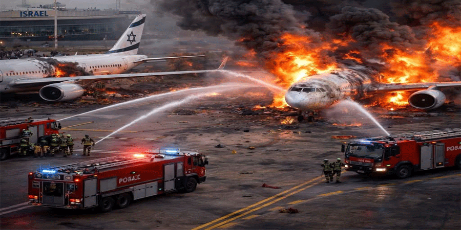 ইসরায়েলি বিমানবন্দরে হামলা, ৩ উড়োজাহাজ ক্ষতিগ্রস্ত