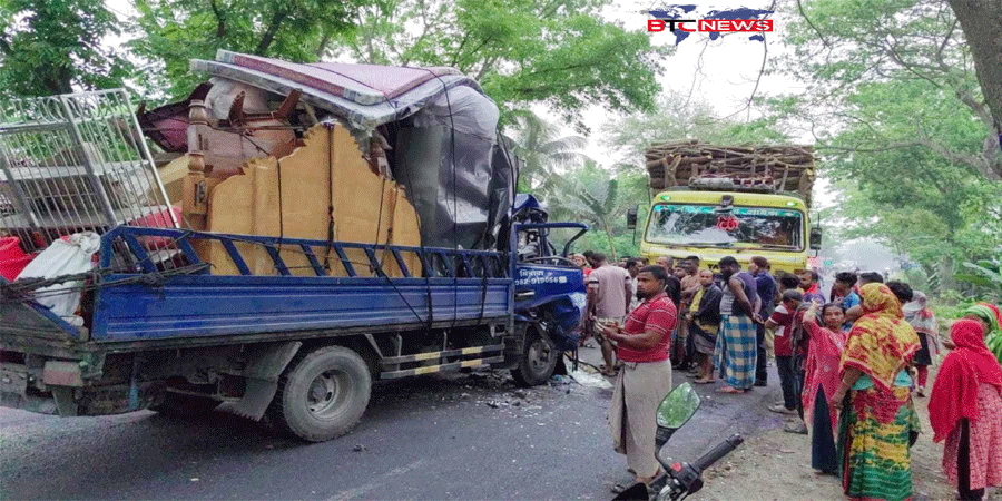 মাদারীপুরে পিকআপ-ট্রাক মুখোমুখি সংঘর্ষে আহত-১০