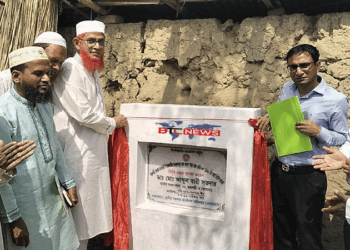 বাগমারায় তিনটি পাকা রাস্তা নির্মাণ কাজের উদ্বোধন