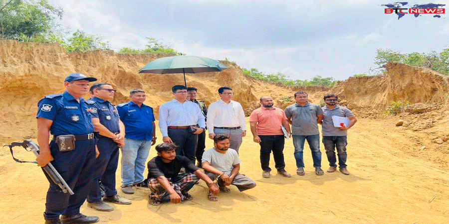 কসবায় পাহাড় কাটার দায়ে ১ লক্ষ টাকা জরিমানা, কারাদণ্ড, ৫টি ট্রাক্টর জব্দ