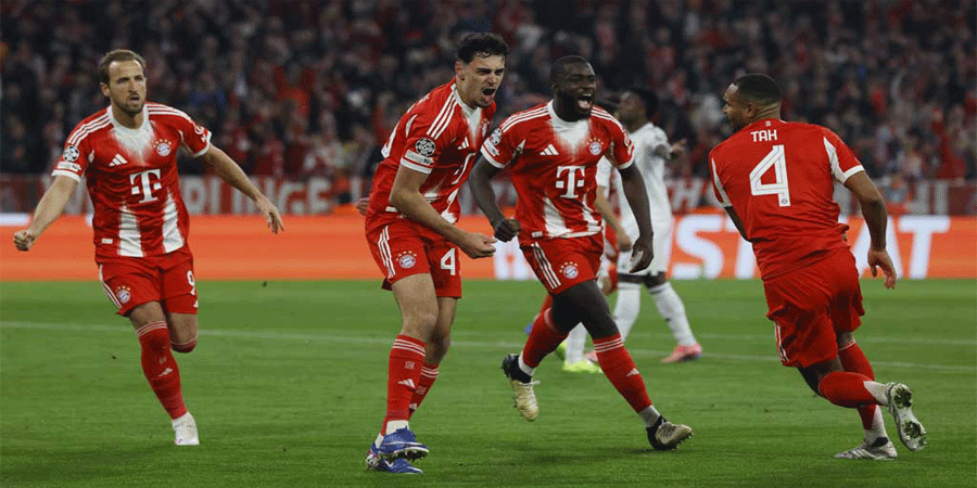 রুদ্ধশ্বাস লড়াইয়ে রেয়াল মাদ্রিদকে আবার হারিয়ে সেমি-ফাইনালে বায়ার্ন