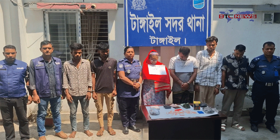 টাঙ্গাইলে ইয়াবা-গাঁজাসহ ৬ মাদক ব্যবসায়ী গ্রেপ্তার, মাদক সেবনের সময় ৩ জনকে কারাদণ্ড