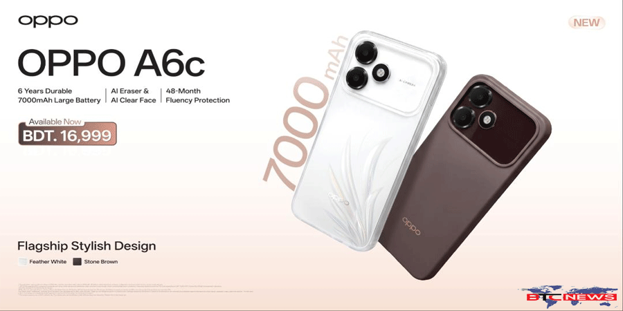 New OPPO A6c with 6-Year Durable Battery Is Available Now