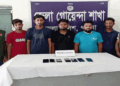 পাবনায় অনলাইন জুয়া চক্রের ৫ সদস্য আটক, জব্দ ৬ স্মার্টফোন